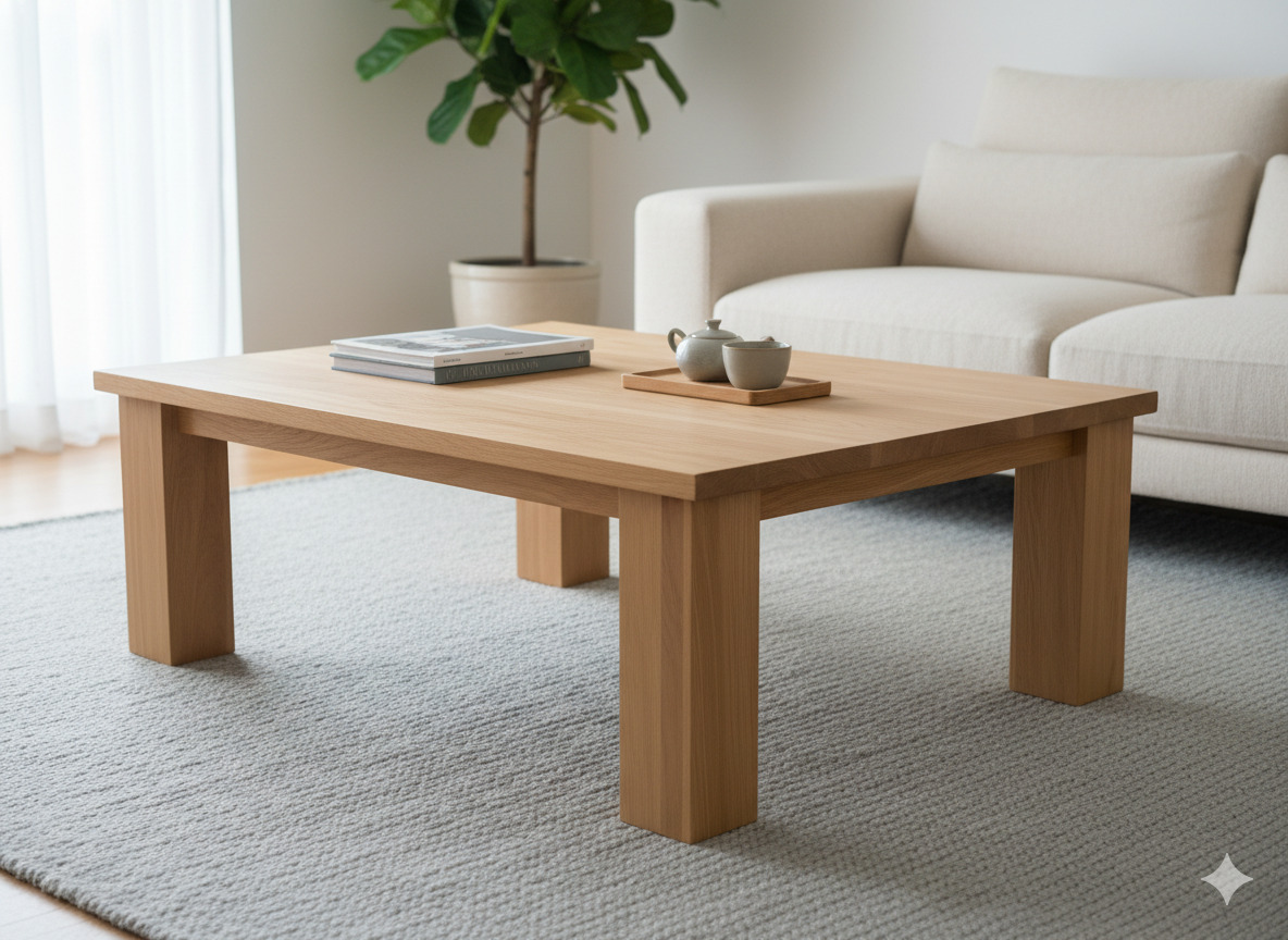 Solid Oak Coffee Table